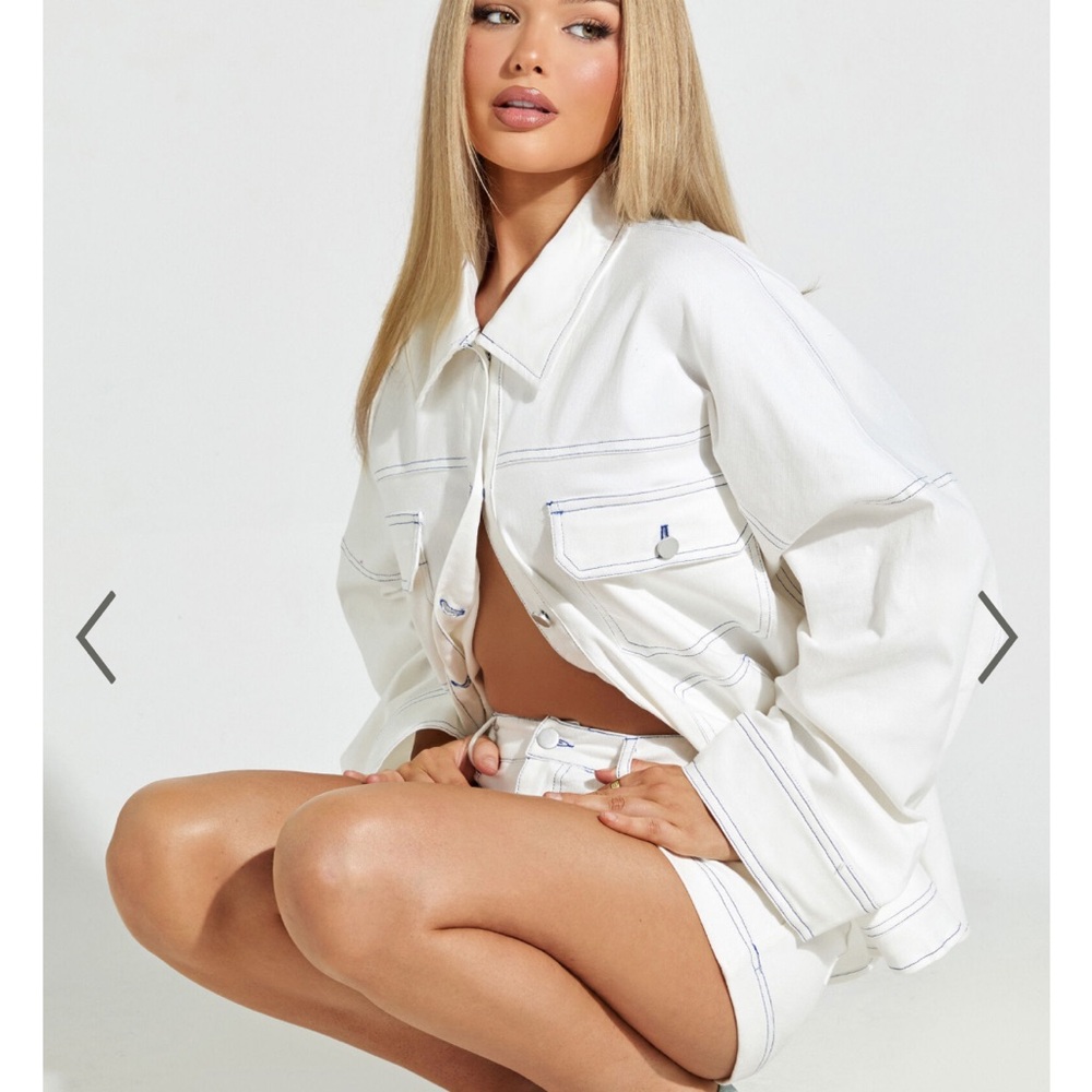 Women's White Denim Jacket